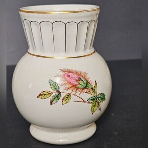 19th Century Knowles Taylor & Knowles Iron Stone China "Moss Rose" Vase